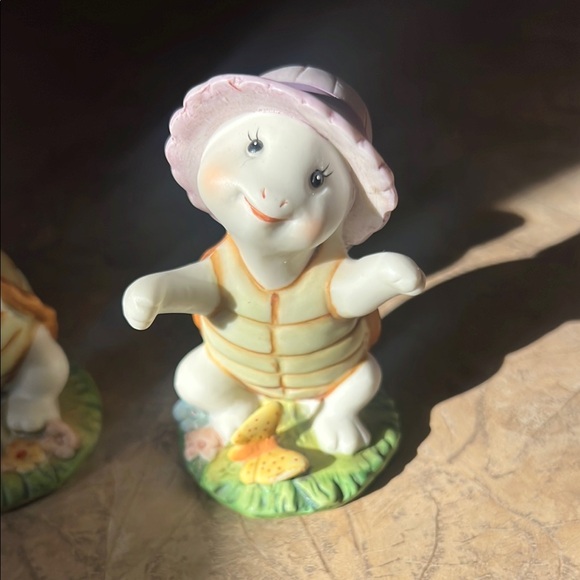 Charming Pink and Green Ceramic Accent Decor - Picture 1 of 7